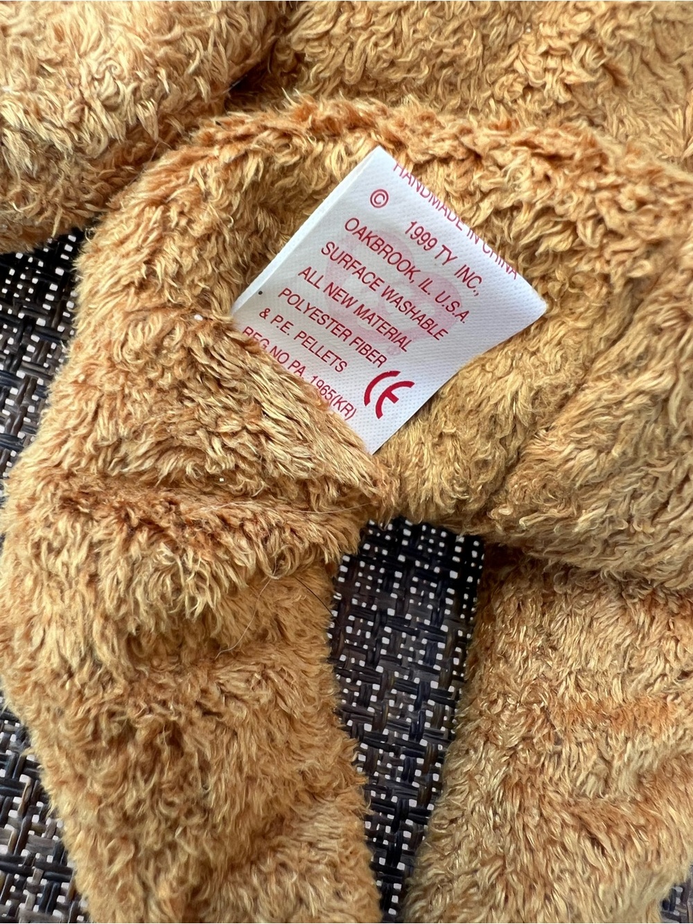 Ty Brown Teddy Bear Plush with Heart Tag - Picture 4 of 7